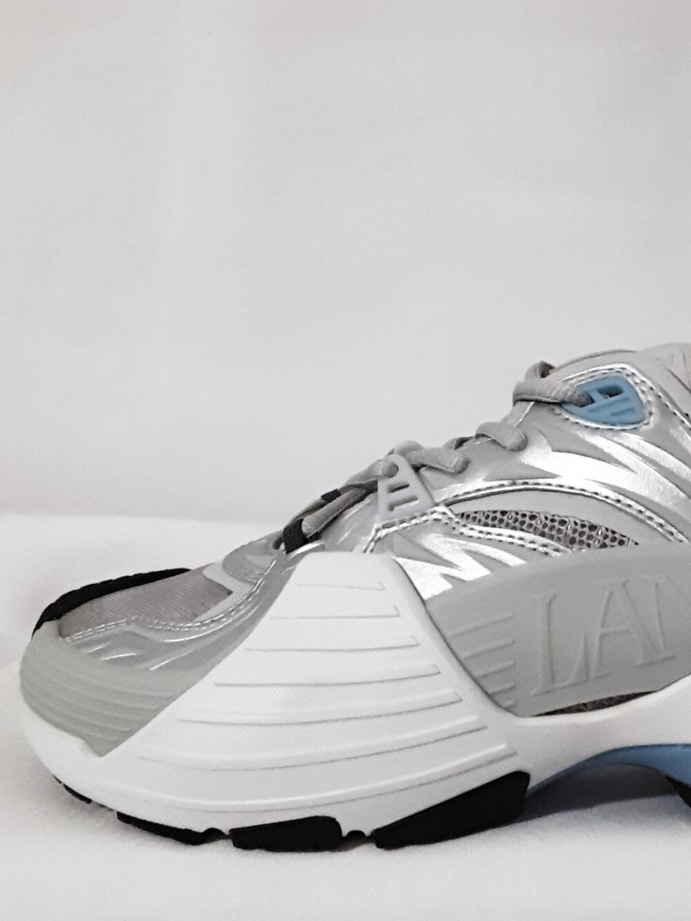 Women's LANVIN Silver Flash-X Fashion Sneakers, Sz. 6.5 - 7 US, & EU 37